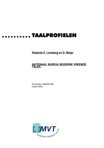 TAALPROFIELEN - Europees Referentiekader