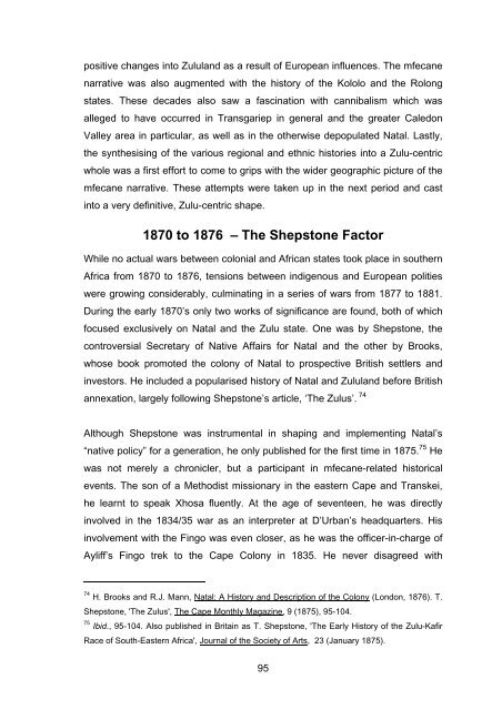 The Historiographical Development of the Concept “mfecane” and ...