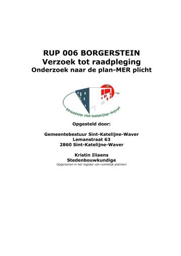 RUP 006 BORGERSTEIN Verzoek tot raadpleging - LNE.be