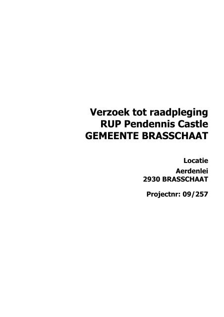 Verzoek tot raadpleging RUP Pendennis Castle ... - LNE.be