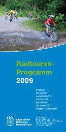 Radtouren- Programm 2009 - ADFC Siegen-Wittgenstein
