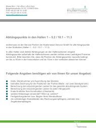 Info-Broschüre - müllermusic Veranstaltungstechnik, Köln