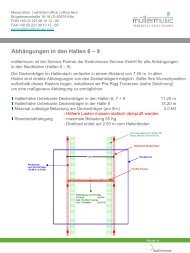 Abhängungen in den Hallen 6 – 9 - müllermusic ...