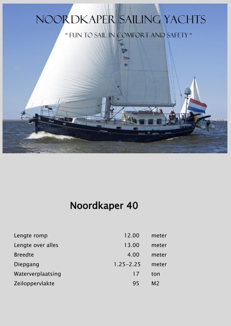 Brochure Noordkaper 40 - Gebroeders Van Enkhuizen