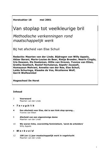 Van stoplap tot veelkleurige bril - Hogeschool Utrecht