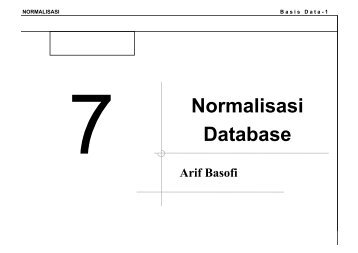 T07 - Normalisasi Database - Lecturer EEPIS