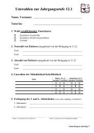 Formular für die Umwahlen zur Jahrgangsstufe 12.1