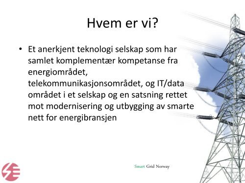 Smart Grid Norway - Energi Norge