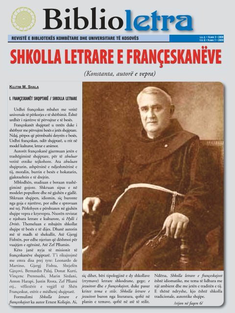 shkolla letrare e françeskanëve - Biblioteka Kombëtare dhe ...