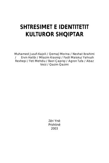 SHTRESIMET E IDENTITETIT KULTUROR SHQIPTAR