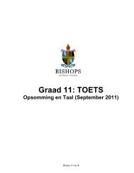 September 2012 (Taaltoets) - Bishops Afrikaans Webtuiste