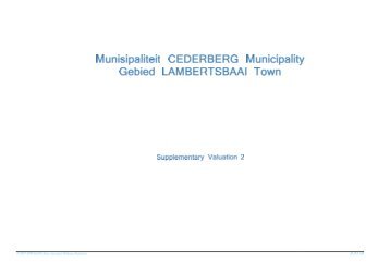Untitled - Cederberg Municipality