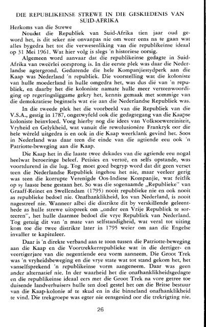 Republikeinse strewe in Suid-Afrika - Afrikanergeskiedenis