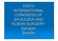 TENTH INTERNATIONAL CONGRESS OF SHOULDER AND ...