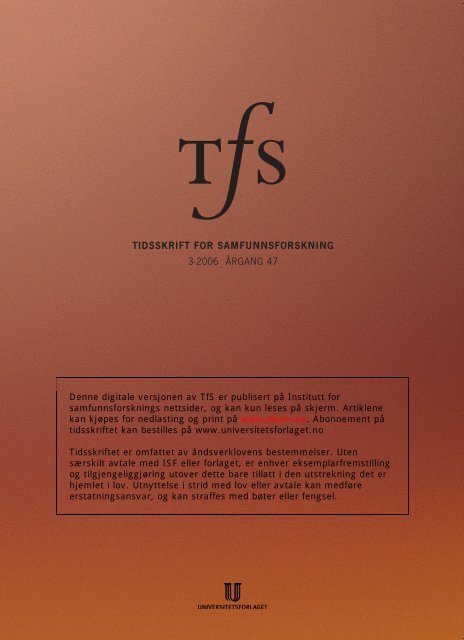 f - Institutt for samfunnsforskning
