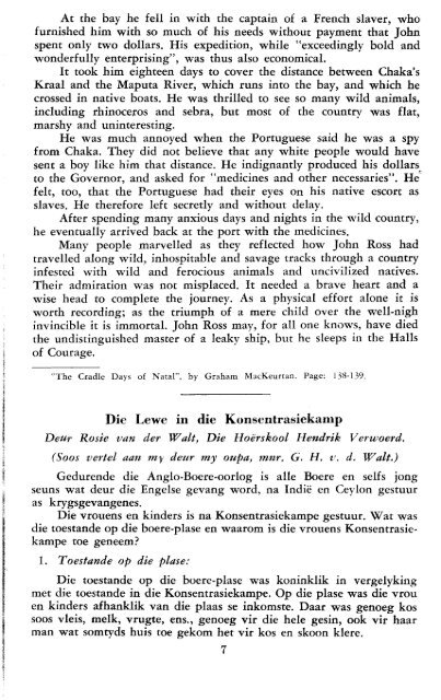 Konsentrasiekampe Die lewe daarbinne - Afrikanergeskiedenis