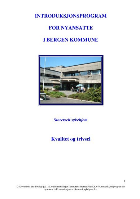 Introduksjonsprogram for nyansatte - Bergen kommune