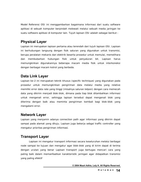 Local Area Network - Directory UMM