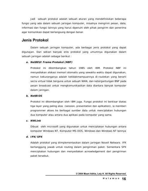 Local Area Network - Directory UMM