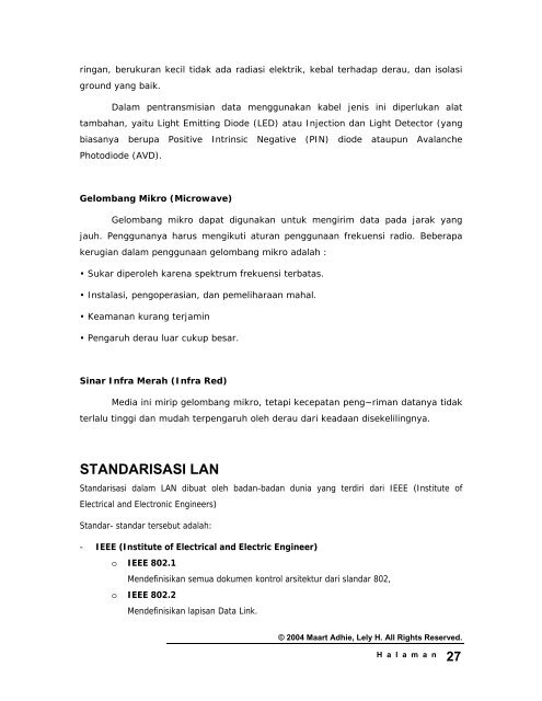 Local Area Network - Directory UMM