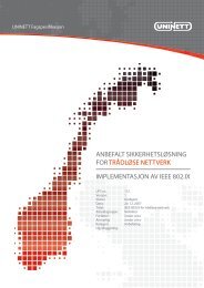 anbefalt sikkerhetsløsning for trådløse nettverk - Uninett