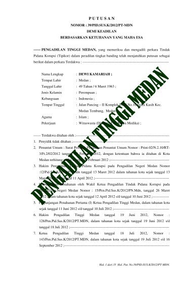 download disini - Pengadilan Tinggi Medan