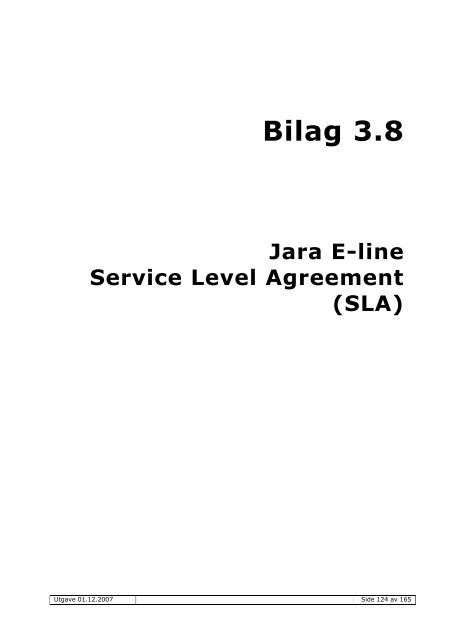 Service Level Agreement (SLA) - Jara.no