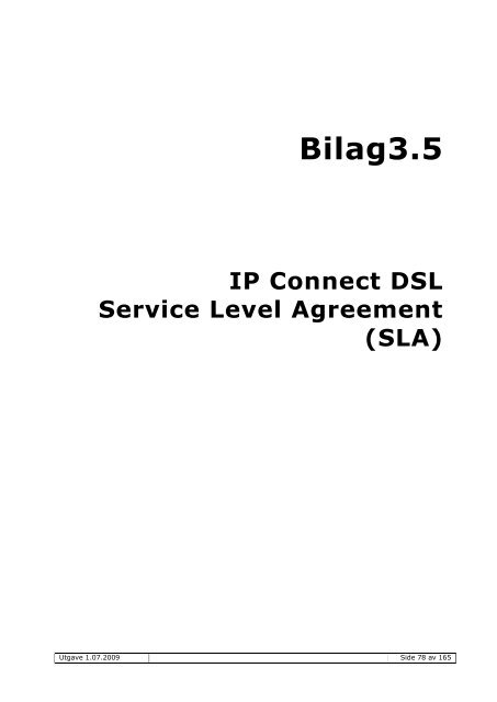 Service Level Agreement (SLA) - Jara.no