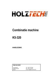 Combinatie machine K5-320 HANDLEIDING - Holztech