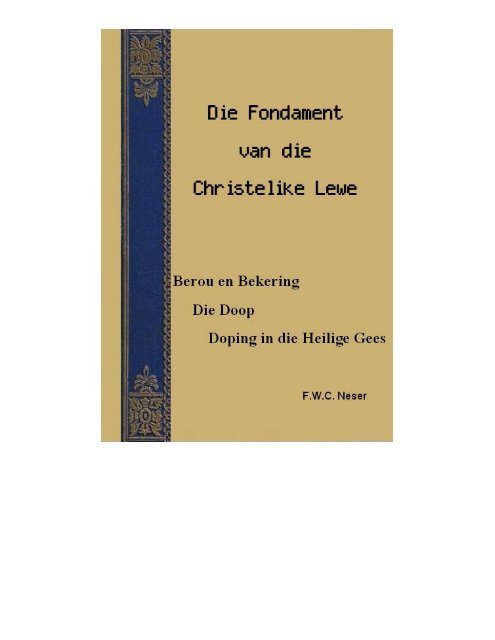 Fondament van die Christelike Lewe pdf - Ecclesia