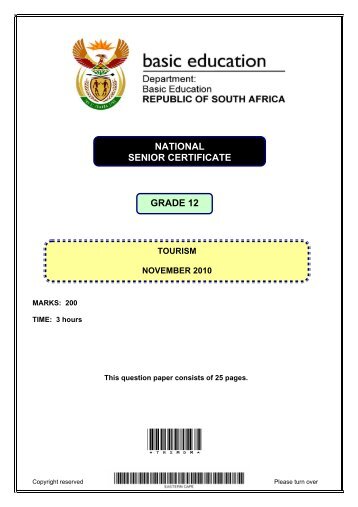 national senior certificate graad 12 grade 12 - Department of ...