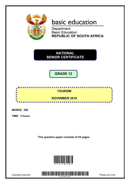national senior certificate graad 12 grade 12 - Department of ...