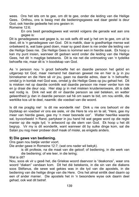 Die Bedieningsgawes van Jesus Christus pdf - Ecclesia