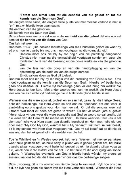 Die Bedieningsgawes van Jesus Christus pdf - Ecclesia