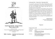 ACADEMIA BALTICA Familiengeschichte - Ortsgeschichte ...