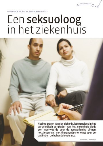 Een seksuoloog in het ziekenhuis - Association belge des hôpitaux ...