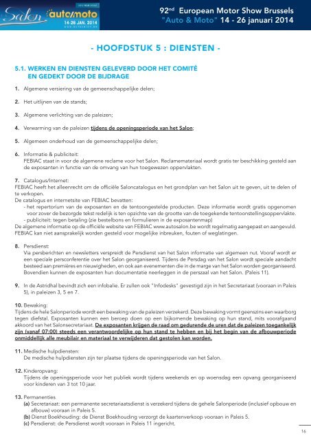 Salonreglement 2014 - Salon de l'Auto