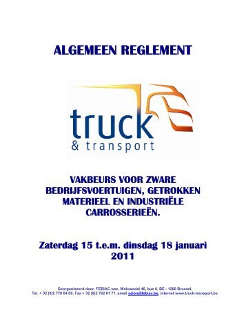 ALGEMEEN REGLEMENT - Truck & Transport