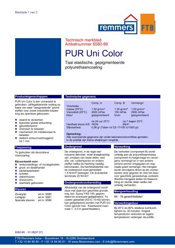 PUR Uni Color - FTB-Remmers
