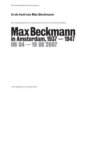 MaxBeckmann - Van Gogh Museum