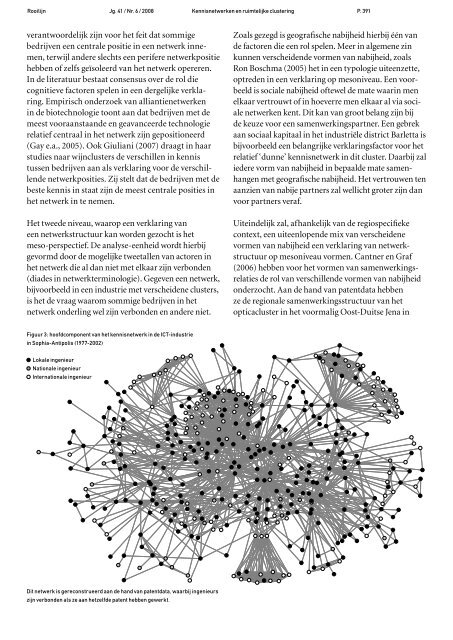 Kennisnetwerken en ruimtelijke clustering - Rooilijn