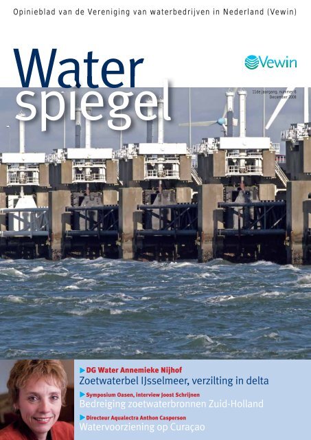 Zoetwaterbel IJsselmeer, verzilting in delta - Vewin