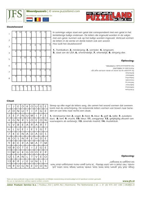 JFS Catalogus (PDF Download Versie)