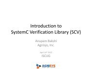 SystemC Verification Library (SCV)
