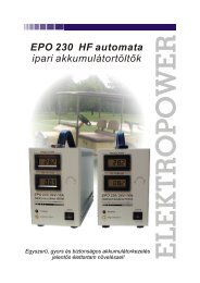EPO akkumulátortöltő - Inverter