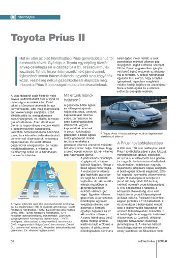 Toyota Prius II - Autótechnika