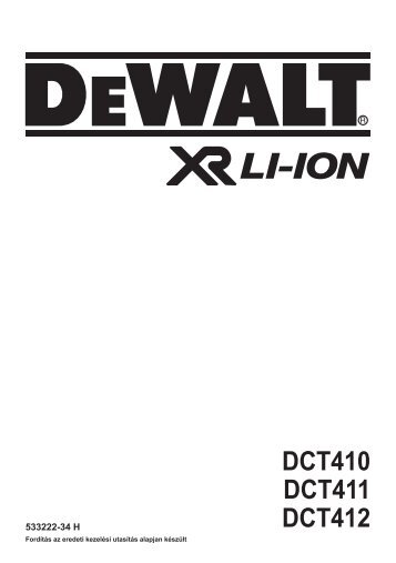 DCT410 DCT411 DCT412 - DeWalt Service Technical Home Page