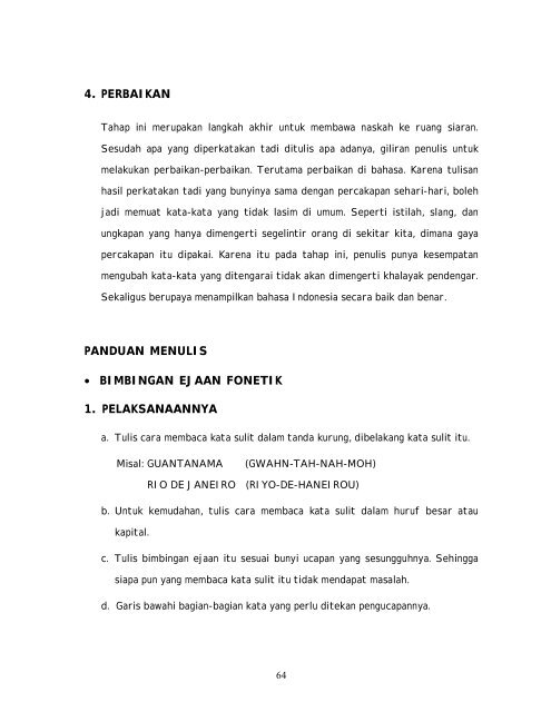 Modul Radio - Ayo Menulis FISIP UAJY