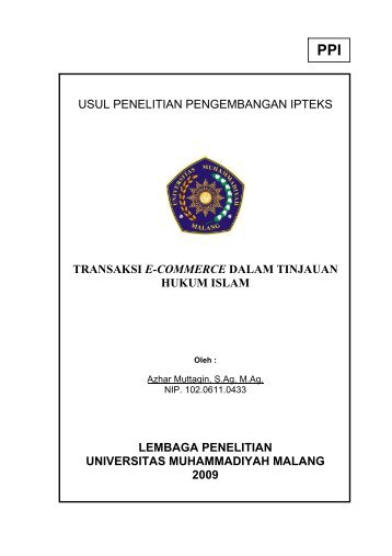 e-commerce menurut hukum Islam.pdf - Directory UMM - Universitas ...