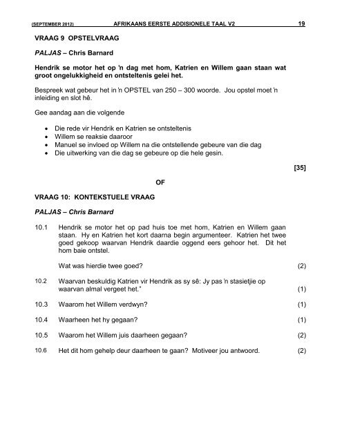 Afrikaans Eerste Addisionele Taal V2 - ecexams.co.za